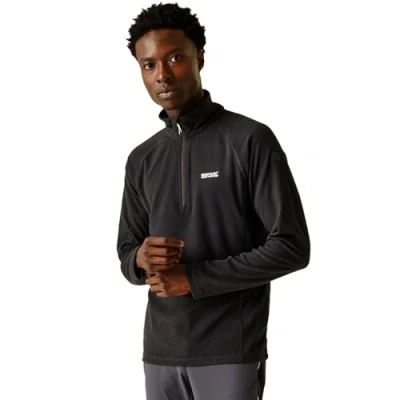 Afbeelding van Regatta Montes Lichtgewicht Microfleece Met Halve Rits Outdoortrui Mannen Grijs