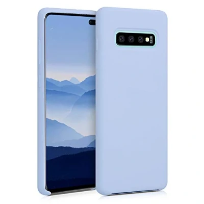Afbeelding van kwmobile telefoonhoesje compatibel met Samsung Galaxy S10 Plus / S10+ hoesje Zachte case voor smartphone Back cover in mat lichtblauw