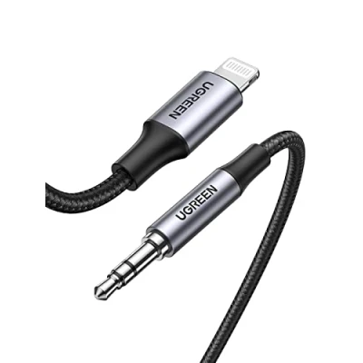 Afbeelding van UGREEN Lightning naar 3.5mm jack kabel MFi gecertificeerd 1 meter