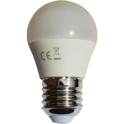 Afbeelding van Kogellamp E27 warmwit G45 LED 6W=50W gloeilamp 480 Lm 3000K