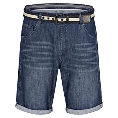 Afbeelding van Jan Vanderstorm loose fit jeans Plus Size short LENAS dark denim