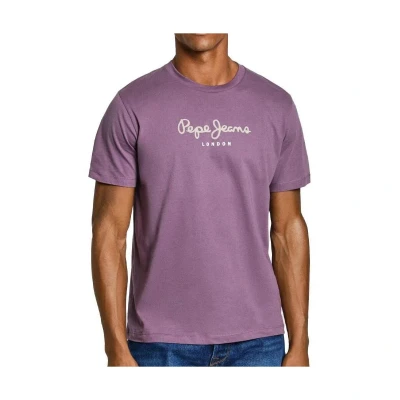Afbeelding van Pepe Jeans EGGO Tshirt print, Heren, Maat: Small, Aubergine purple