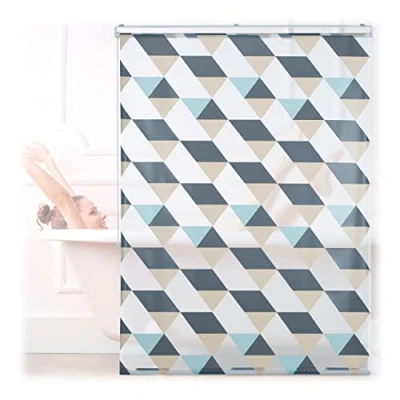 Afbeelding van Douchegordijn met geometrisch design 120cm x240 cm