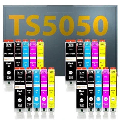 Afbeelding van Amaprint 20 XL Inktpatronen compatibel met Canon PGI 570 CLI 571 Vervanging speciaal voor Pixma TS5050