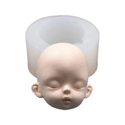 Afbeelding van xbiez Siliconen Menselijk Hoofd Mould 3D Fondant Gezicht Mallen Model Pop Mold Maken Cake Klei Hars Kaars Zeep DIY Art
