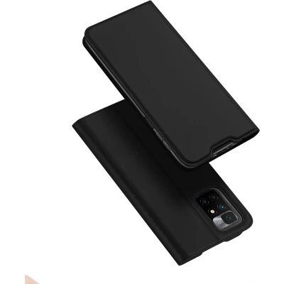 Afbeelding van Xiaomi Redmi Note 10 (4G) Hoesje Kunstleder Dux Ducis Bookcase Zwart Telefoonhoesje