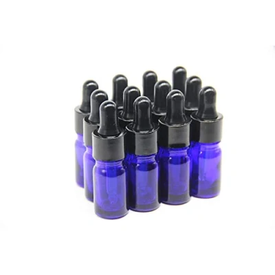 Afbeelding van Yizhao Blauw Glazen Druppelflesje 10ml, met Pipet Druppelaar, voor Essentiële olie, Aromatherapie, Cosmetica, Laboratorium, Apotheek, Reizen, Massage 12 Stuks