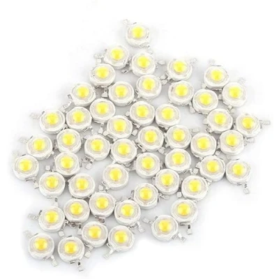 Afbeelding van Zerodis 100 Stks High Power Led Bead Chip, 1W Super Heldere Intensiteit SMD Licht Emitter Componenten Diode Lamp Kralen Chip DIY Verlichtingsarmaturen voor Schijnwerper Spotlight (Wit 6000K)