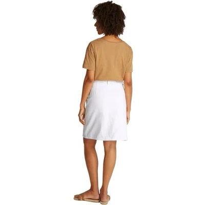 Afbeelding van Tommy Hilfiger KNEE Straight Skirt Jeansrok, Dames, Maat: 42, Optic white