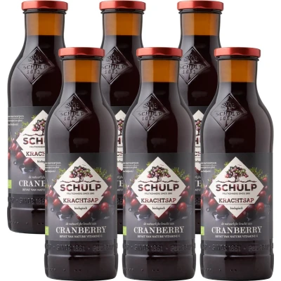 Afbeelding van Schulp Cranberrysap Puur Krachtsap Biologisch 6 x 0,75 liter