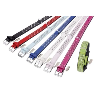 Afbeelding van Karlie Halsband vintage strass L: 45 cm B: 24 mm rood drie rijen