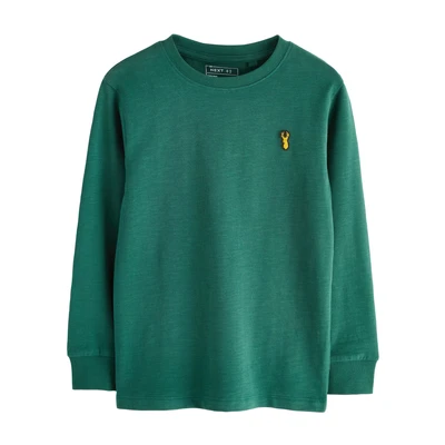 Afbeelding van Next Regular FIT COSY STAG Longsleeve voor kinderen, Maat: 104, Forest green