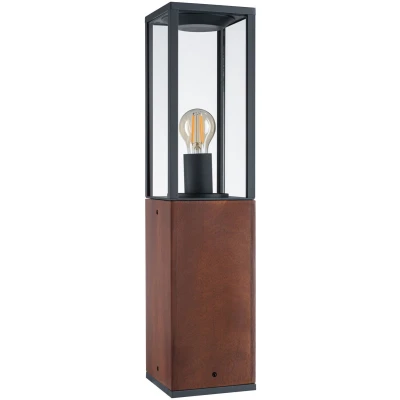 Afbeelding van Paulmann 94676 LED buitenverlichting lichtobject Timba IP44 600mm bolderlamp zonder verlichtingsmiddel hoekig max. 60 watt Outdoor hout E27