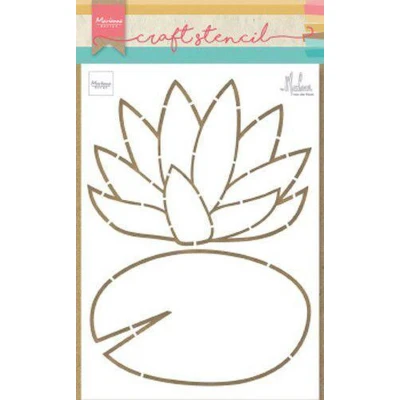 Afbeelding van Marianne D Craft Stencil Waterlelie by Marleen PS8072 149x210mm