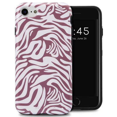 Afbeelding van Apple iPhone 6 Hoesje Kunststof Selencia Hardcase/Backcover Trippy Swirl Dark Rose Telefoonhoesje