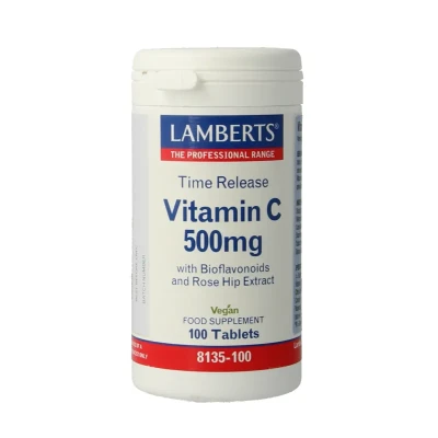 Afbeelding van Lamberts Vitamine C 500 Time Released &amp; Bioflavonoiden, 100 tabletten