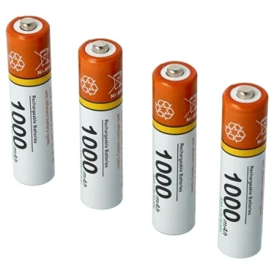 Afbeelding van vhbw 4 x accu compatibel met Snom M15, M25, M25 IP draadloze vaste telefoon (1000 mAh, 1,2 V, NiMH)