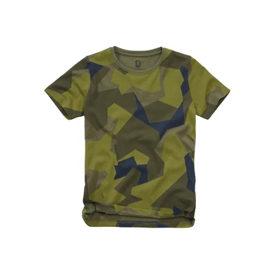 Afbeelding van Brandit Tshirt print voor kinderen, Maat: 122/128, Swedish camo