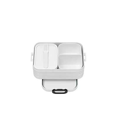Afbeelding van Mepal Bento Lunchbox Take A Break Weiß midi Brotdose mit Fächern, geeignet für bis zu 4 Butterbrote, TPE/pp/abs, 0 mm