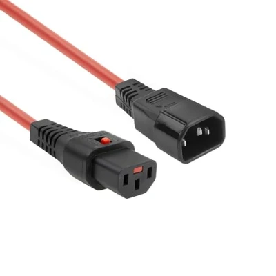 Afbeelding van ACT Netsnoer C13 IEC Lock C14 rood 0,5 m, PC1384