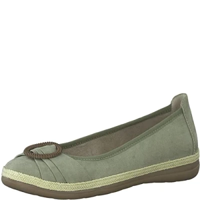 Afbeelding van Jana Ballerina&#039;s, Dames, Maat: 39, Sage Textiel