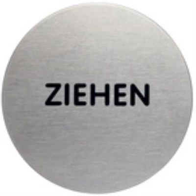 Afbeelding van Durable Pictogram &quot;Ziehen&quot; Diameter 65 mm Zilver