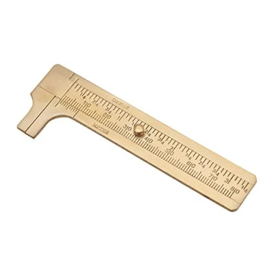 Afbeelding van Vernier Kaliper, 1 st Mini Retro Messing Gauge Schuifregelaar Meetgereedschap, Dubbele Schalen, mm/inch 80mm 100mm Optioneel (100mm) Double scale