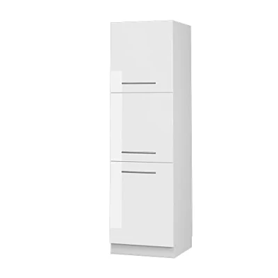 Afbeelding van Vicco Ovenombouwkast &quot;Fame Line&quot;, Wit Hoogglans/Wit, 60 cm