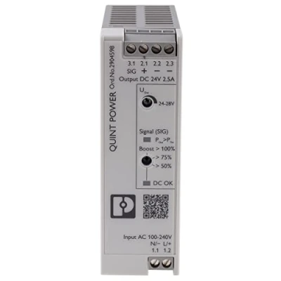 Afbeelding van Phoenix Contact QUINT4 PS/1AC/24DC/2.5/SC DIN rail netvoeding 2.5 A 60 W Inhoud: 1 stuk(s)
