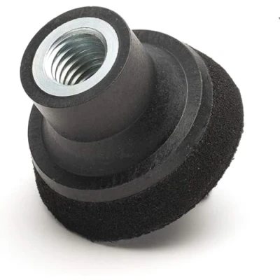 Afbeelding van 5,1 cm (50 mm) klittenbandsluiting steunplaat M14 x 2 schroefdraad, (10 mm schuim laag) middeldichte haak en lus polijsten pad, slijpen pad