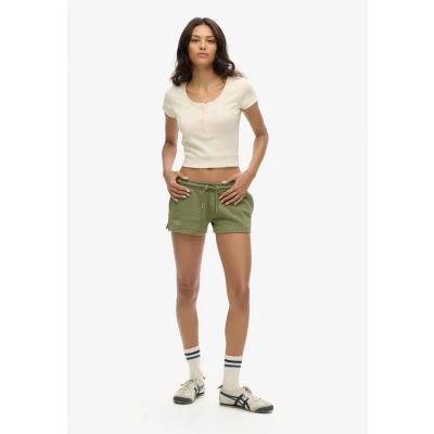 Afbeelding van Superdry Essential LOGO Trainingsbroek, Dames, Maat: 36, Olive khaki