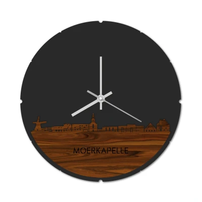 Afbeelding van Skyline Klok Rond Moerkapelle Palissander