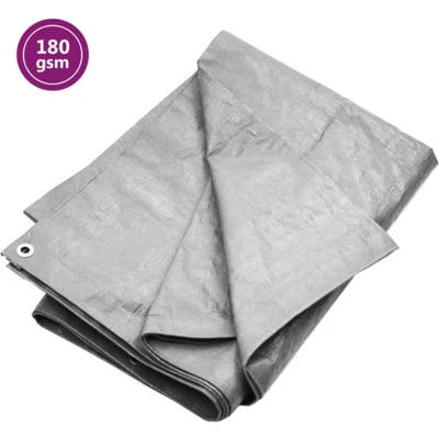 Afbeelding van vidaXL Dekzeil 180 g/m² 4x5 m HDPE grijs