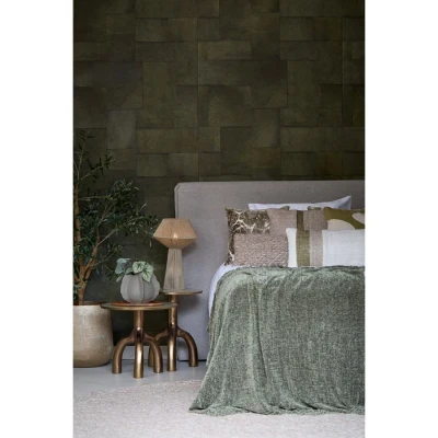 Afbeelding van Light &amp; Living Mello ronde bijzettafel Ø40,5 cm glans bruin brons/glas taupe Metaal
