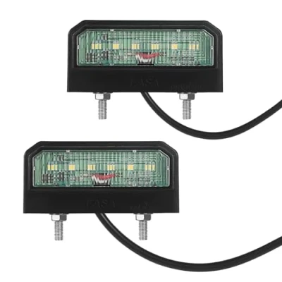 Afbeelding van AOHEWEI 2 x LED kentekenplaatverlichting aanhanger achter 12 24V waterdicht perfect voor auto vrachtwagen of boot