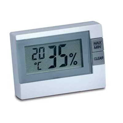 Afbeelding van TFA Dostmann digitale thermo hygrometer, 30.5005.02, voor controle van de temperatuur en luchtvochtigheid, weergave hoogste laagste waarden, kunststof, wit, (L) 54 x (B) 16 (30) (H) 39 mm