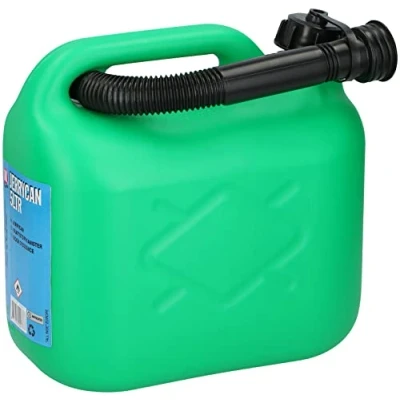 Afbeelding van All Ride Jerrycan 5 Liter Benzine en Water UN Gecertificeerd voor Gevaarlijke Vloeistoffen Incl. Trechter/Benzineslang Groen