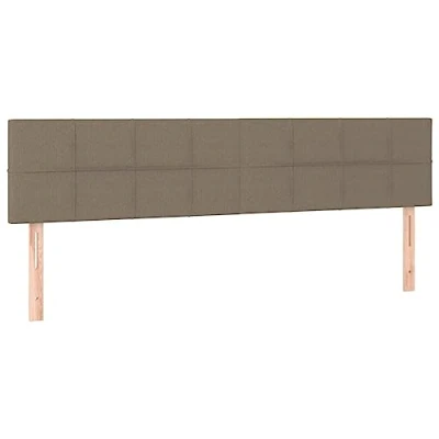 Afbeelding van vidaXL Hoofdbord LED 200x5x78/88 cm stof taupe
