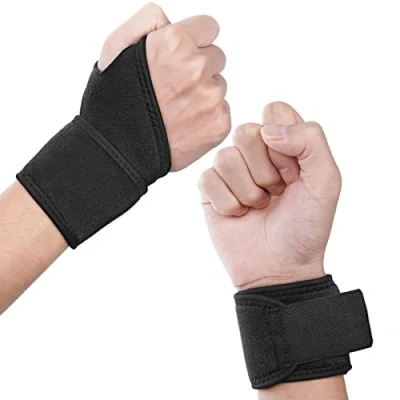 Afbeelding van URAQT Polsspalk brace, 2 pack verstelbare polsbrace voor ondersteuning van de linker en rechterhand, ademende polsband sportbescherming/peesontsteking Pijnverlichting/carpale tunnel/artritis