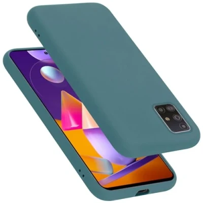 Afbeelding van Cadorabo Hoesje geschikt voor Samsung Galaxy M31s in LIQUID GROEN Beschermhoes gemaakt van flexibel TPU silicone Case Cover