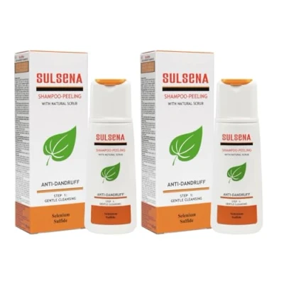 Afbeelding van 2 x SULSENA ANTI ROOS Shampoo in 1 RUSTGEVENDE KALMERENDE DIEP REINIGENDE EFFECTIEVE DANDRUFF met Selenium Sulfide en Natuurlijke SENSOCEL Scrub voor Elk Haartype MAN VROUW 150 ML