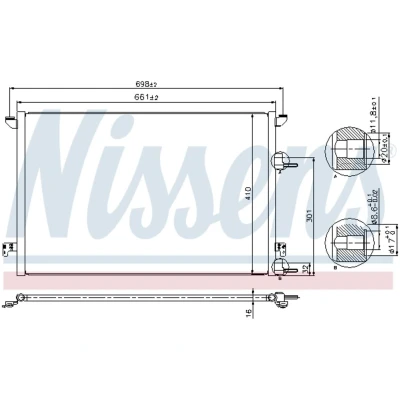 Afbeelding van Nissens Airco condensor 940320