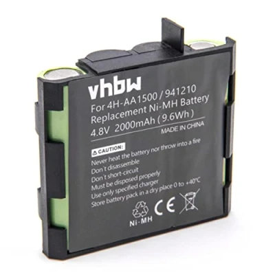 Afbeelding van vhbw NiMH Accu 2000 mAh (4,8 V) compatibel met medische technologie vervanging voor spierstimulator Compex Fit 1.0, 3.0, Full Fitness, FullFitness, Mi, Mi Fitness