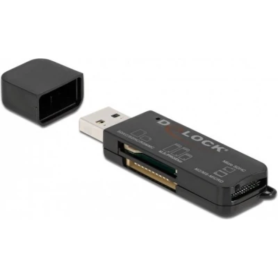 Afbeelding van Delock SuperSpeed USB Card Reader für SD / Micro MS Speicherkart