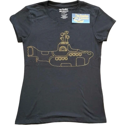 Afbeelding van The Beatles Yellow Submarine Dames T shirt M Zwart