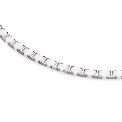 Afbeelding van Boccia Titanium collier wit keramiek 0867 01
