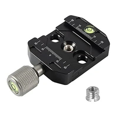 Afbeelding van bowarepro Snelwisselplaatklem compatibel met Arca Swiss 50 mm, universele klemadapter QR Quick Release Clamp vervanging voor