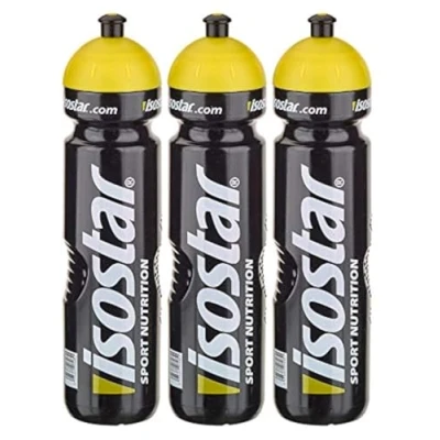 Afbeelding van Isostar Sportdrinkfles 1000 ml, BPA vrij, waterfles voor hardlopen, fietsen, gym, wandelen, praktische en lekvrije push &amp; pull sluiting, 3 x ml