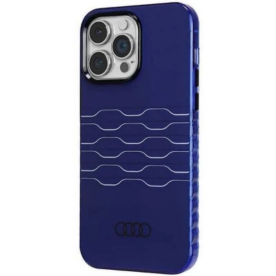 Afbeelding van Audi IML Grille Pattern Back Case (MagSafe Compatible) Geschikt voor Apple iPhone 14 Pro Max (6.7&quot;) Blauw
