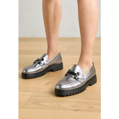 Afbeelding van Gabor Comfort Instappers, Dames, Maat: 37, Antiksilber Leer